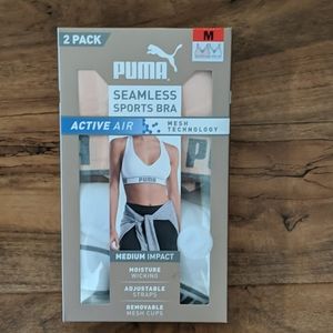 NWT PUMA SEAMLESS SPORTS BRA 2 PACK - Medium